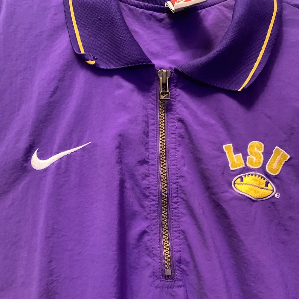 Vintage LSU Football Nike Pullover Windbreaker